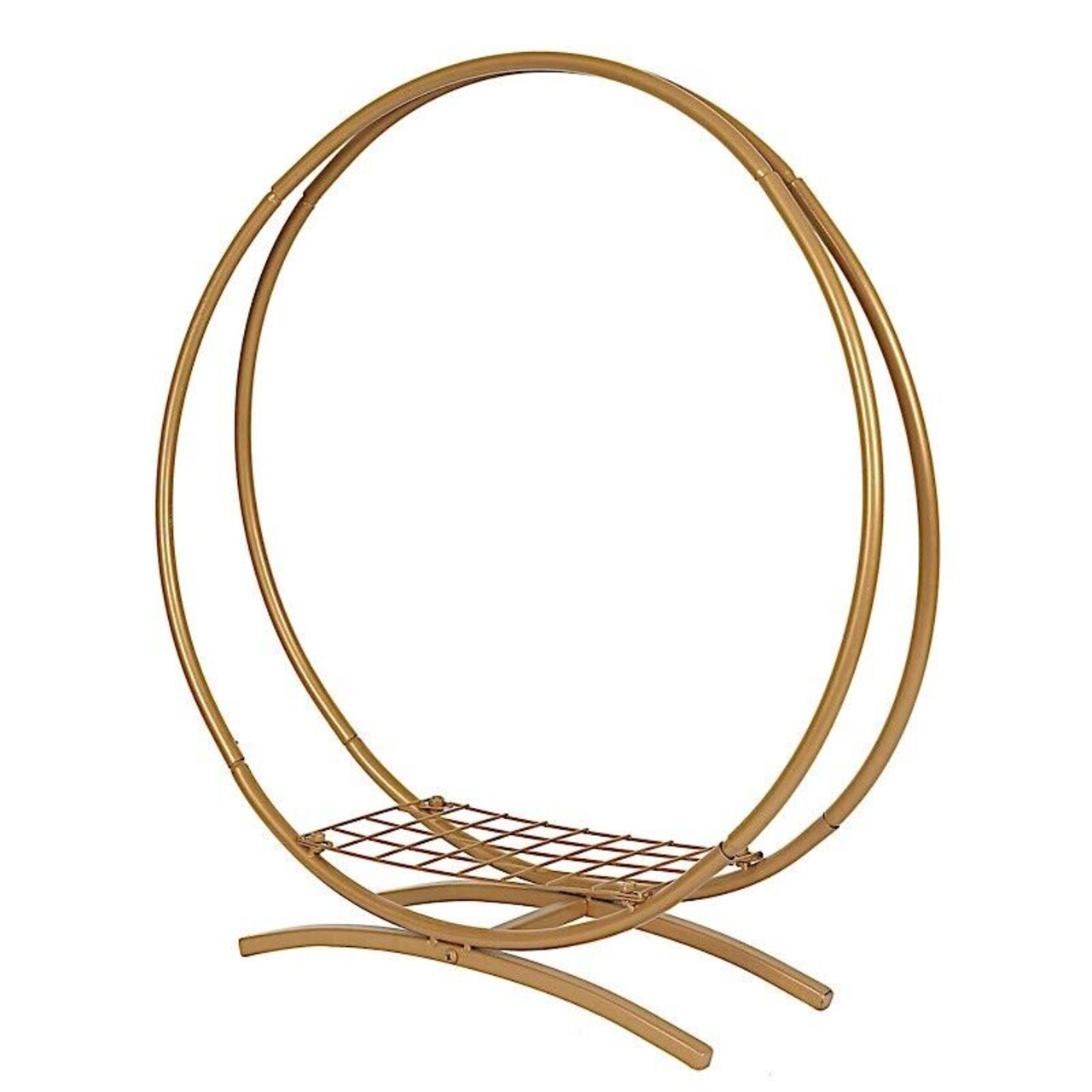 Gold 24 in Round Double Frame METAL Floral HOOP Table Centerpiece